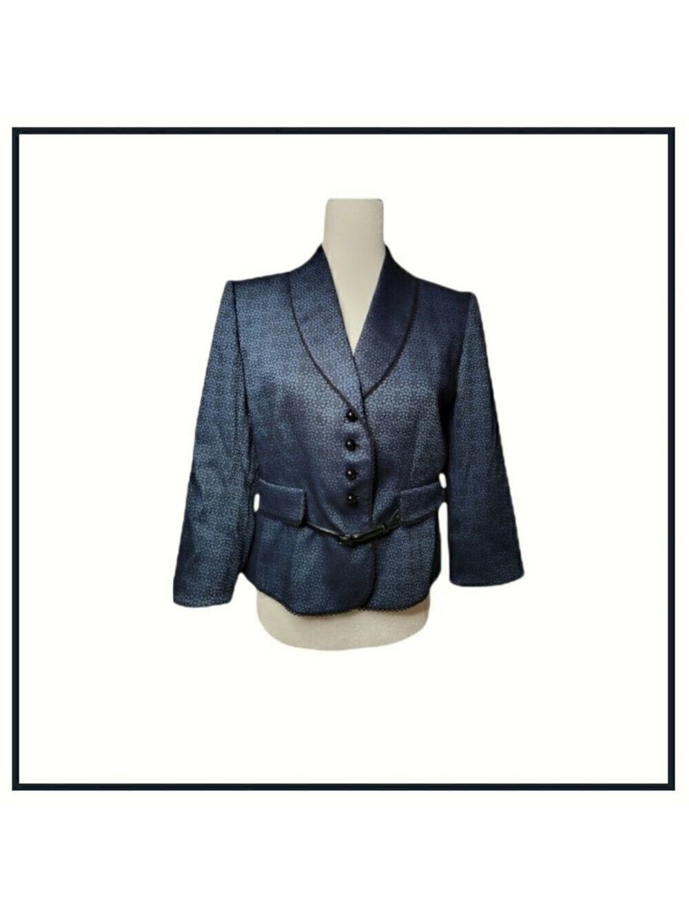 Tahari by ASL woman  blue blazer 8p